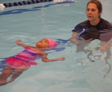 Practicing Floating with Ms Gail
